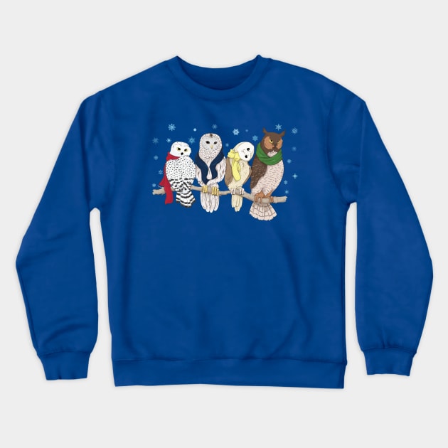 Owls in Winter Crewneck Sweatshirt by MajorWhoa